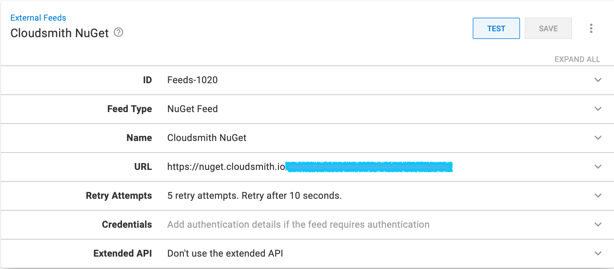 An Octopus NuGet feed configured against a Cloudsmith repository