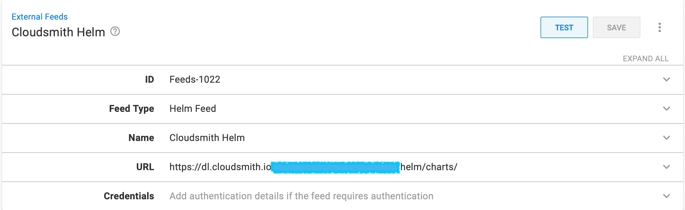 An Octopus Helm feed configured against a Cloudsmith repository