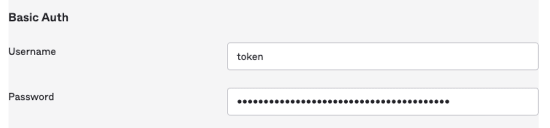 An example of using your Cloudsmith SCIM authentication token for basic authentication with your IdP.