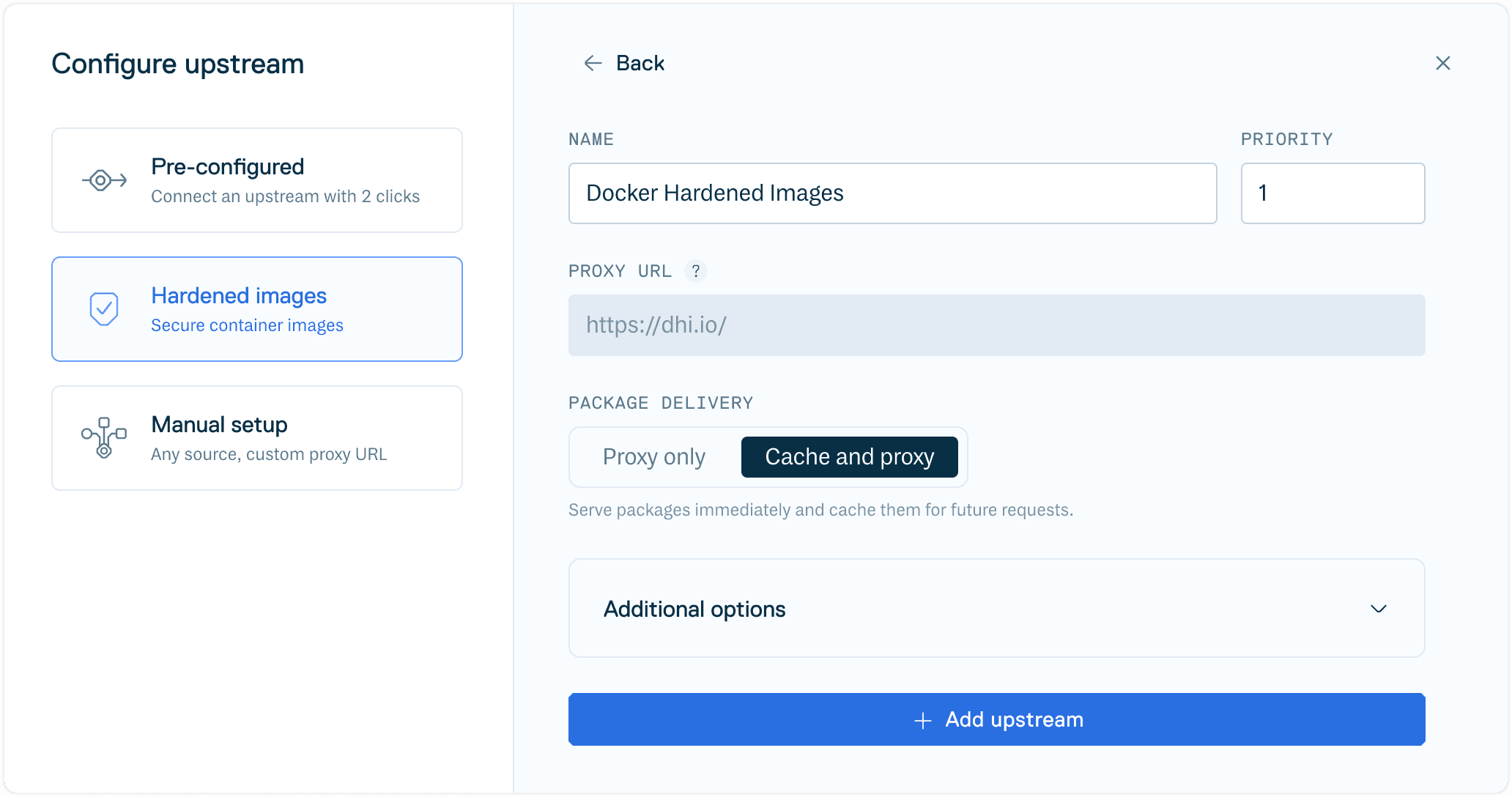 Create DHI Upstream Form
