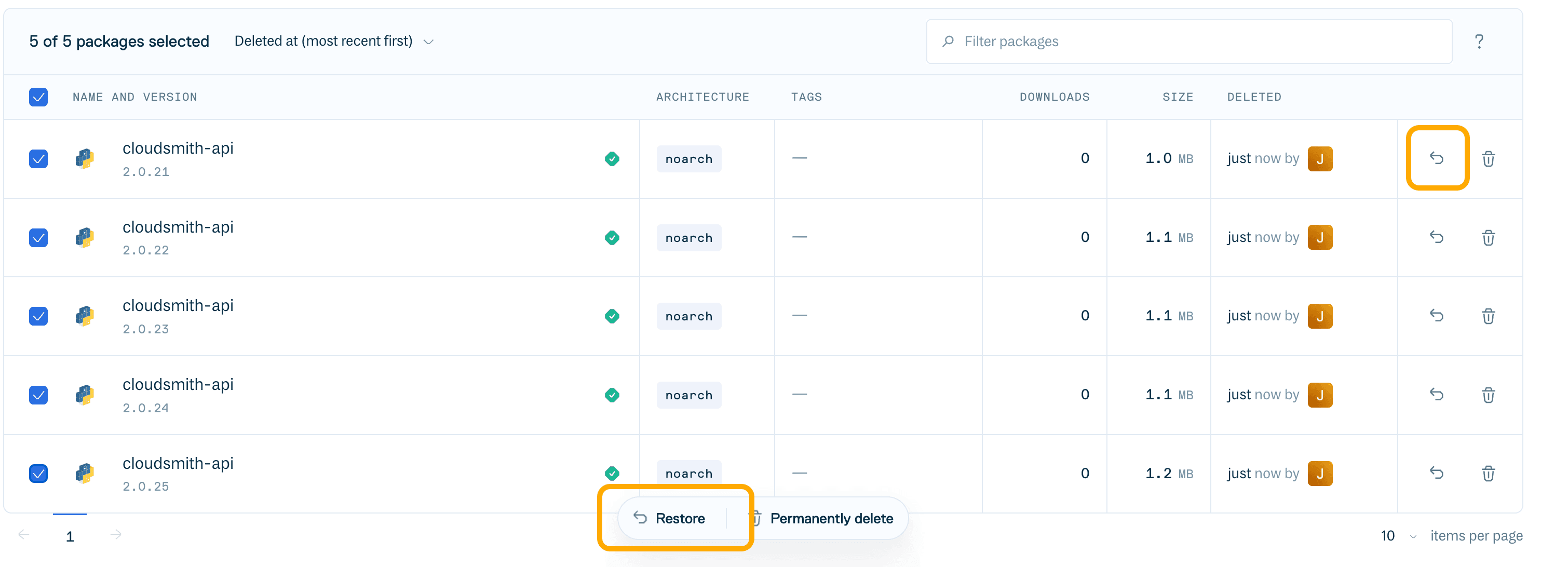 Restore packages