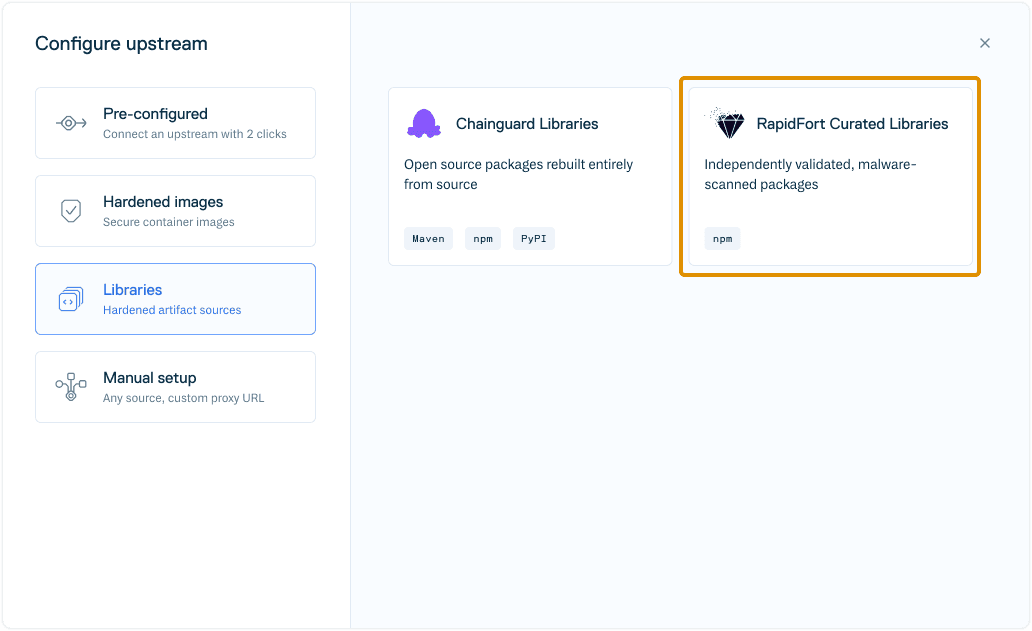 RapidFort Curated Libraries