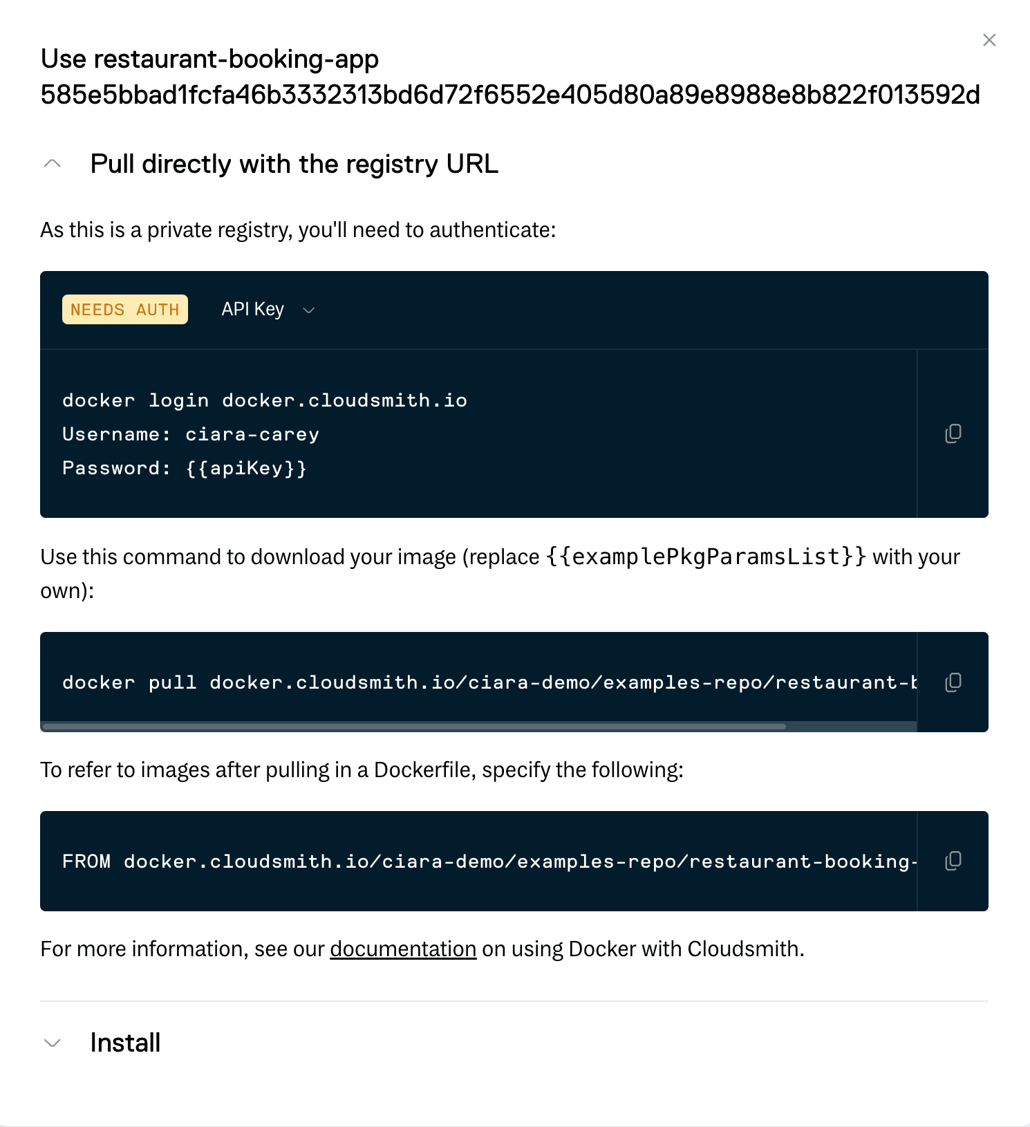 nstructions for using a package