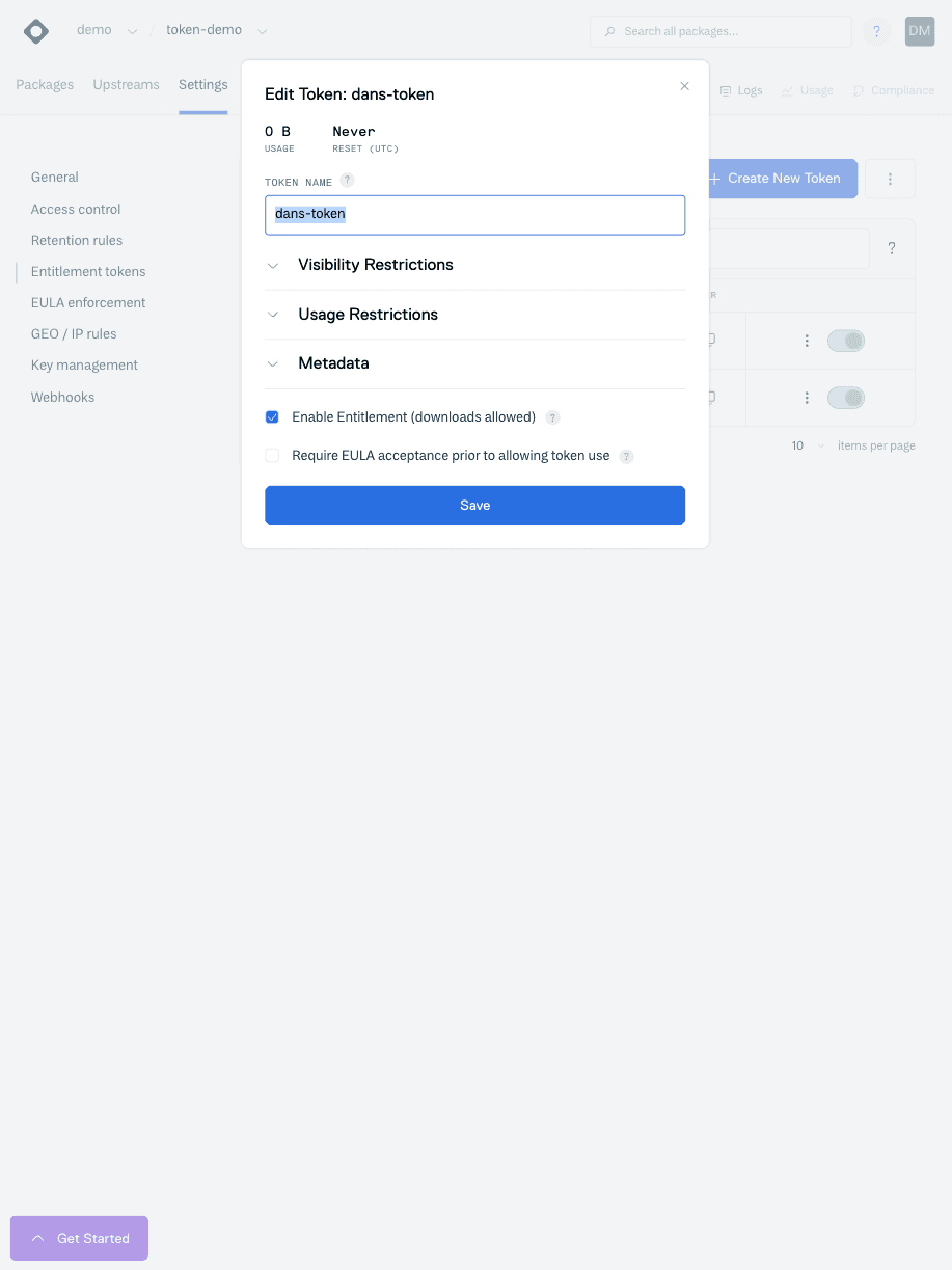 Edit Token Form