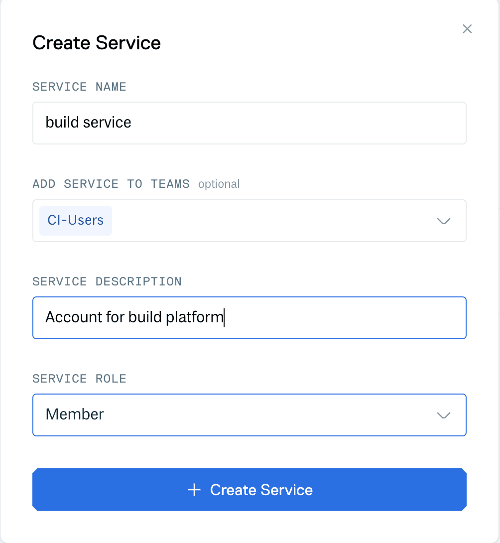 Create service men