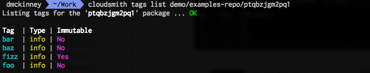 List tags