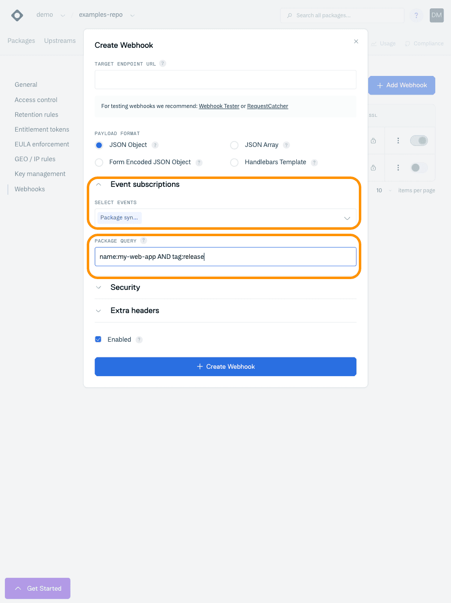 Using the Package Query Filter