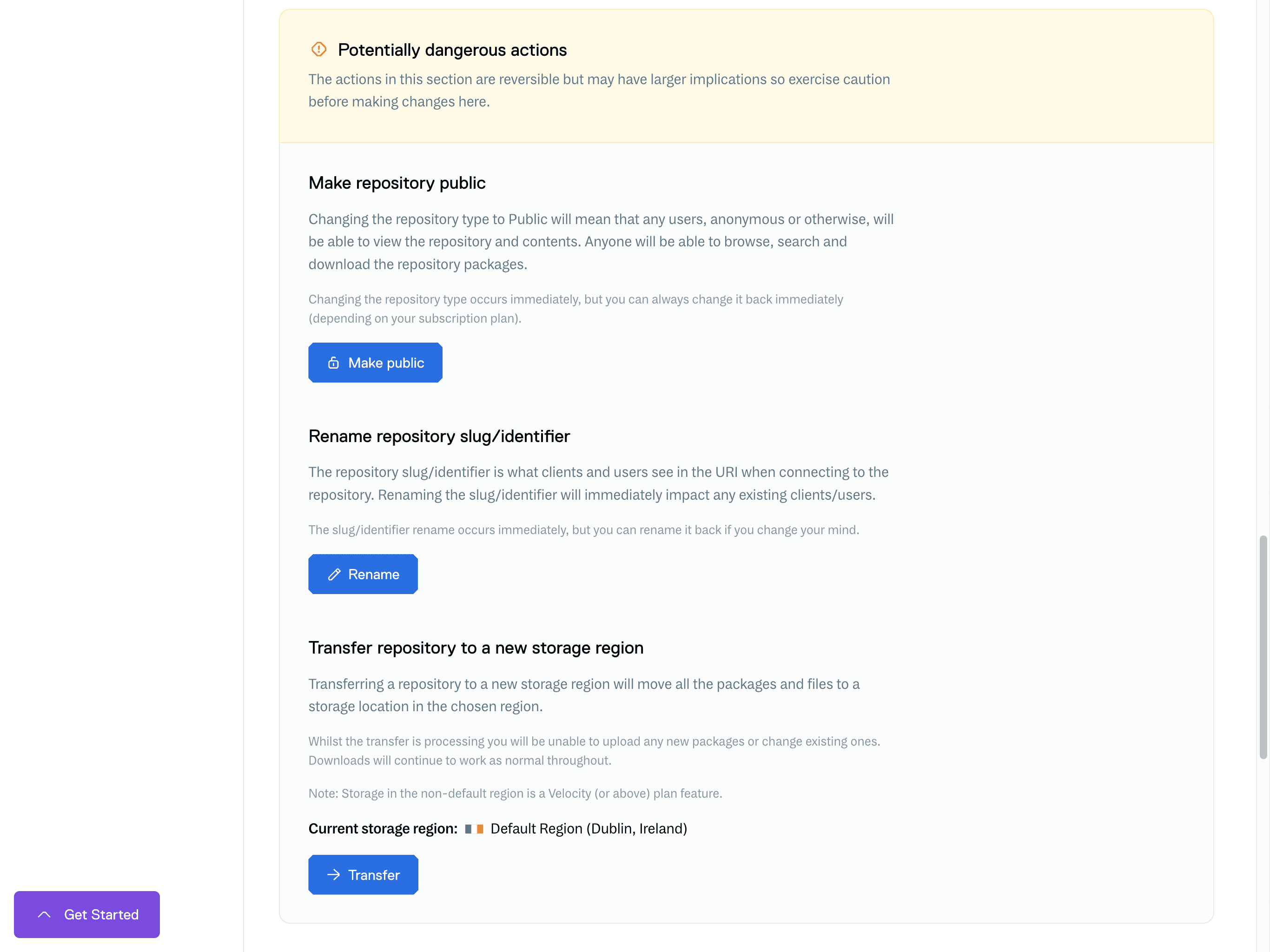 Potentially Unsafe Actions