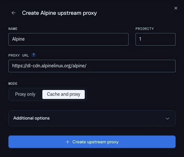 Create Alpine Upstream