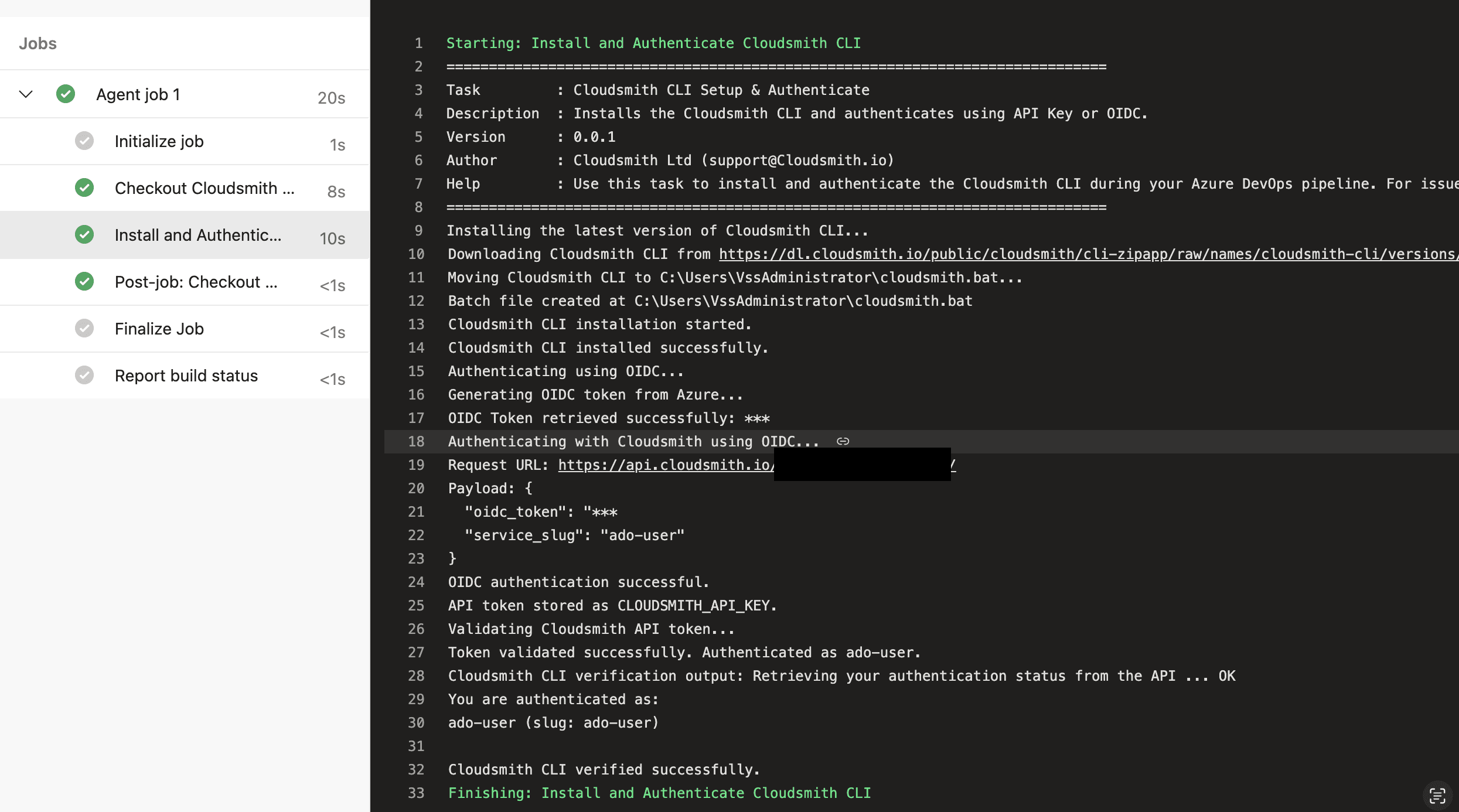 Cloudsmith CLI installation and verification