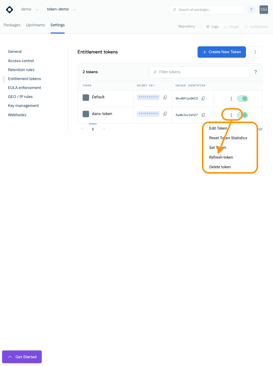 Refresh Token Button