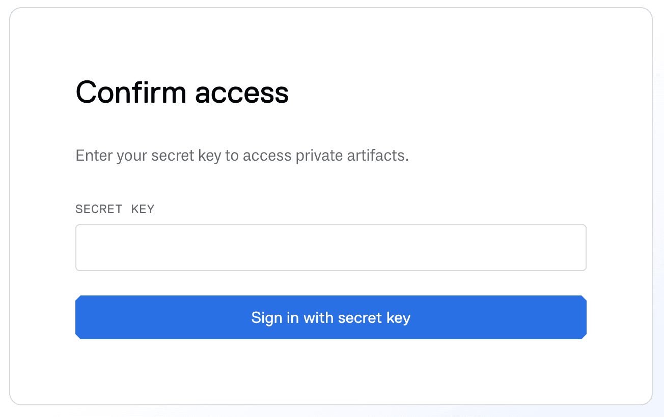 Broadcast sign in screen