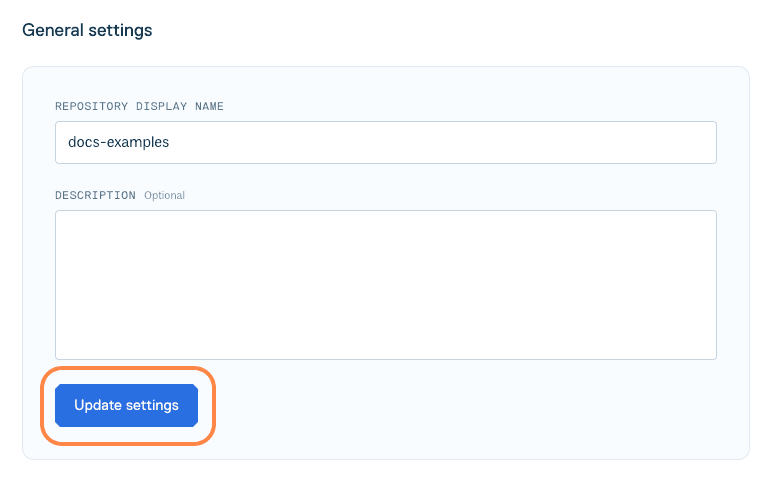 Repository Display Name and Description