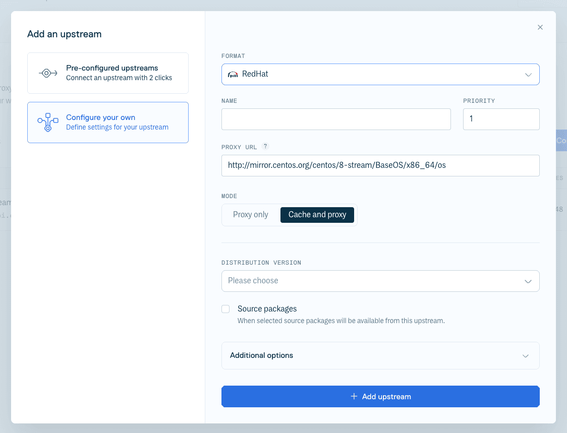 Create RedHat Upstream Form
